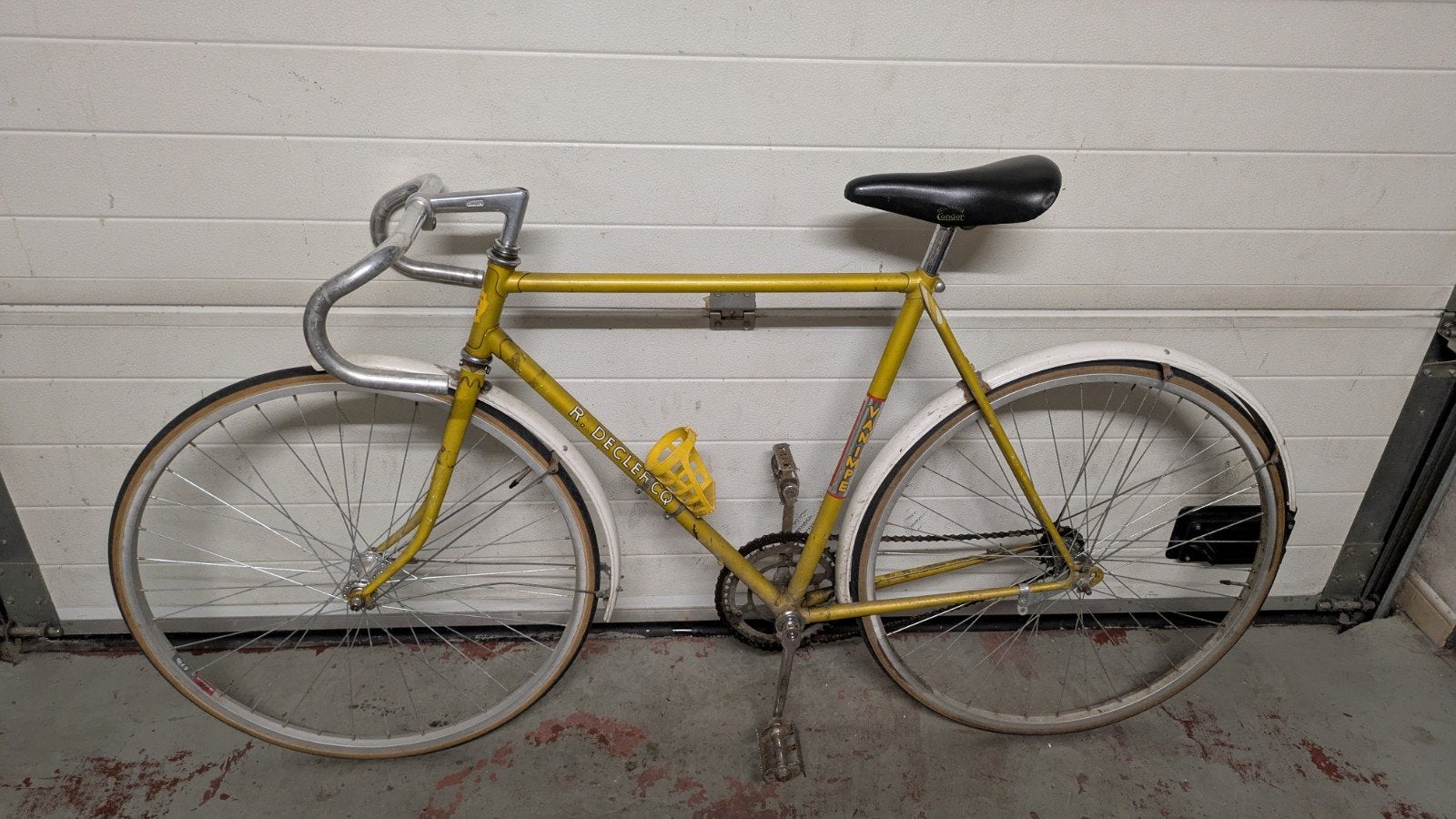 Vélo de route Vintage R. Declercq/Van Impe — Classic Steel, Vélos & Vélomoteurs, Enlèvement, Frein à rétropédalage