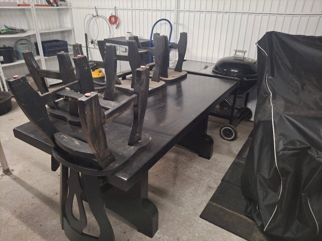tafel met 4 stoelen, Maison & Meubles, Tables | Tables à manger, Quatre personnes, 150 à 200 cm, Enlèvement, Utilisé