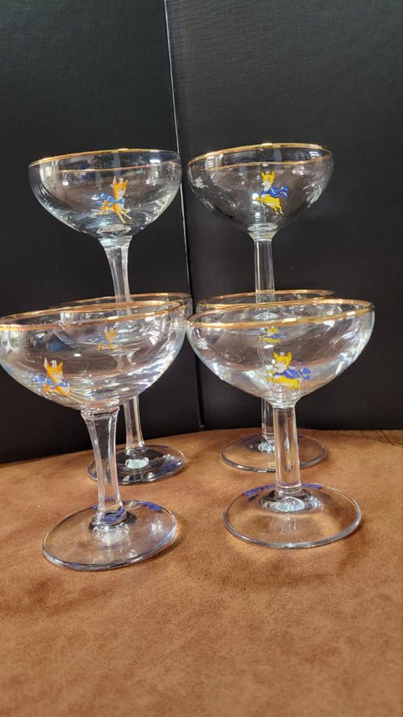Lunettes Babycham vintage (lot de 6) années 1960 — Excellent, Enlèvement