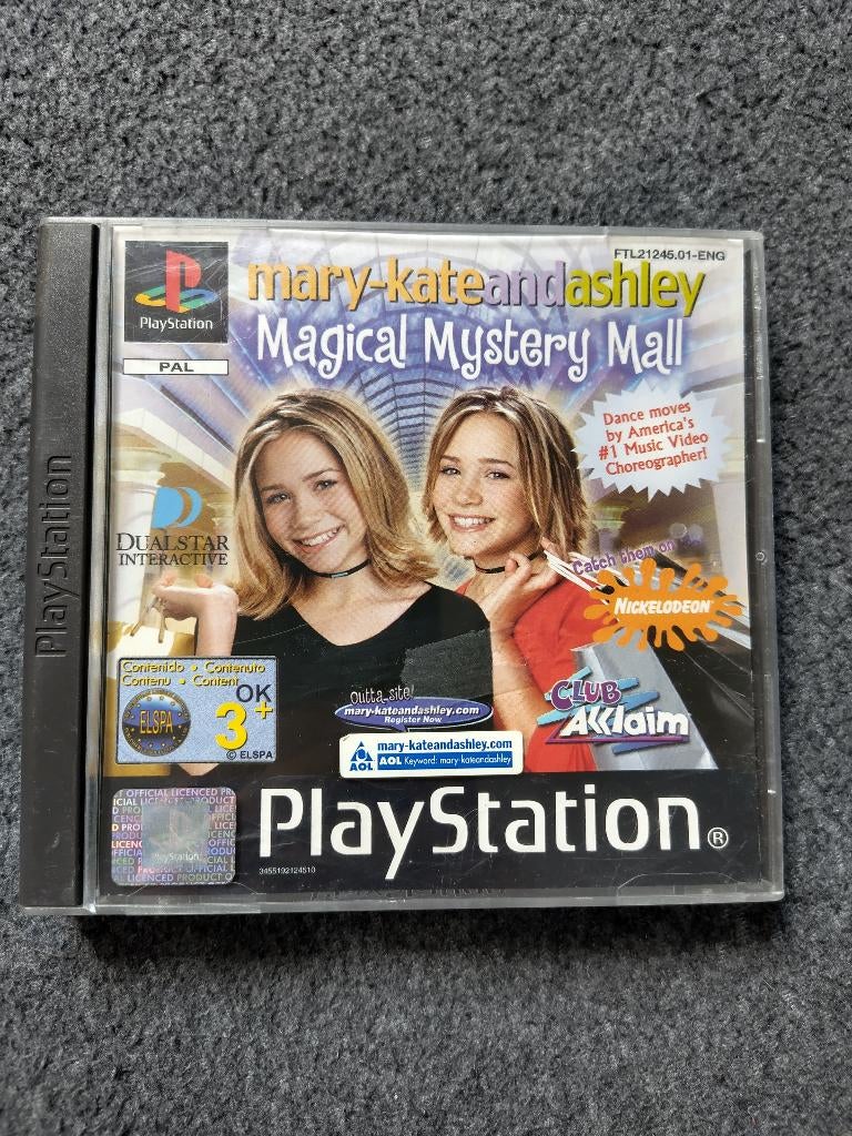 Jeu PS1 Mary-Kate et Ashley Magical Mystery Mall, Consoles de jeu & Jeux vidéo, Enlèvement ou Envoi, 1 joueur, Autres genres, Utilisé