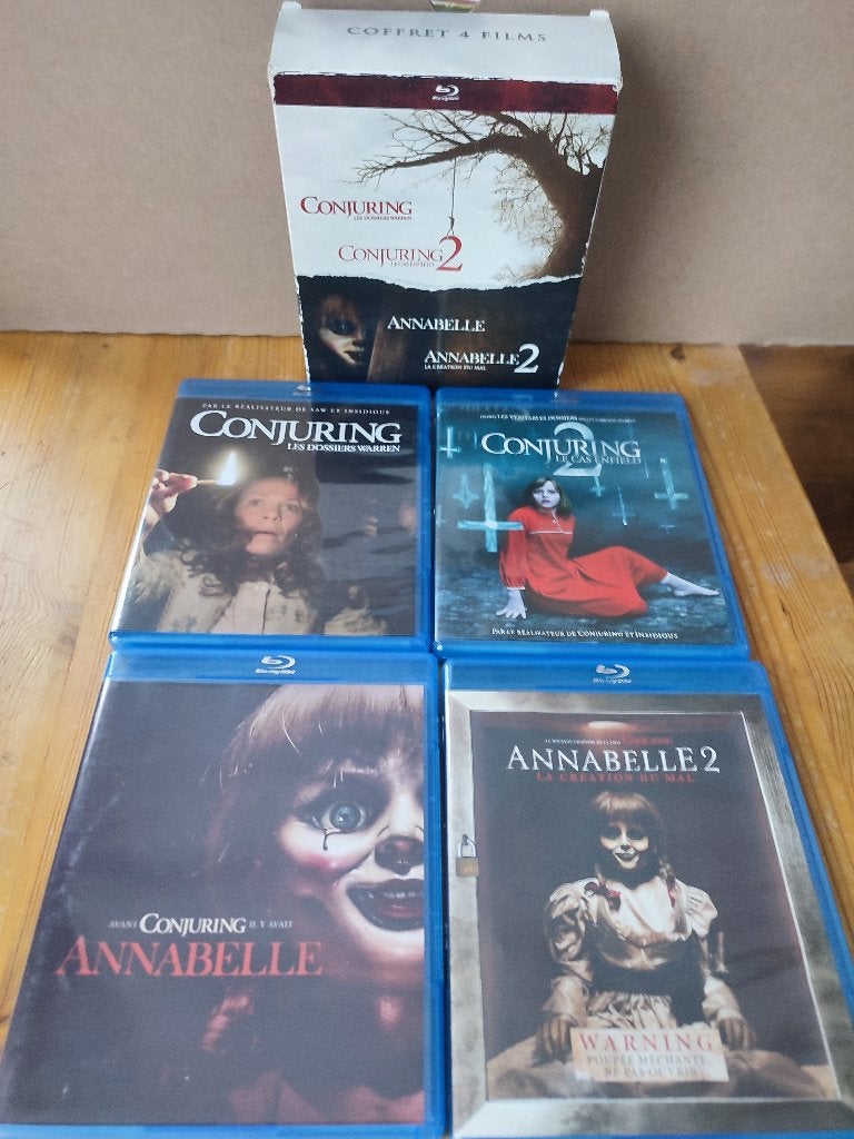 CONJURING / ANNABELLE - Coffret Blu-Ray 4 Films, CD & DVD, Blu-ray, Enlèvement ou Envoi, Horreur, Film, Coffret