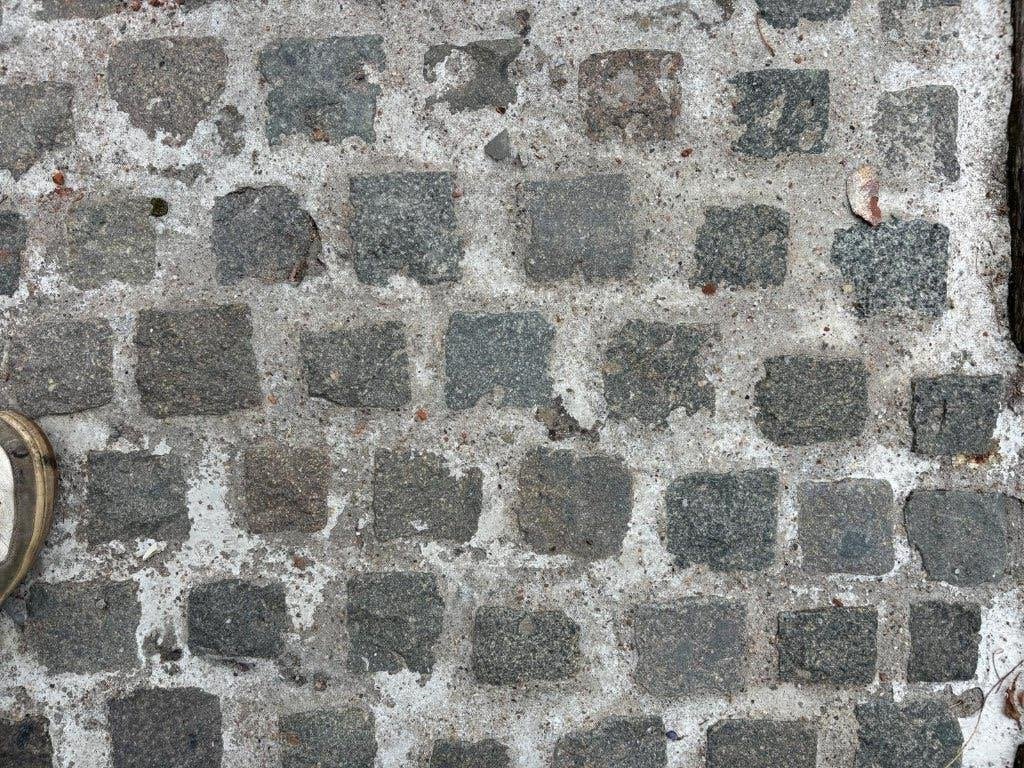 Pavés de rue en porphyre belge ( 8 m² – format 9x9 cm), Ophalen, Gebruikt, Overige typen, 5 tot 10 m²
