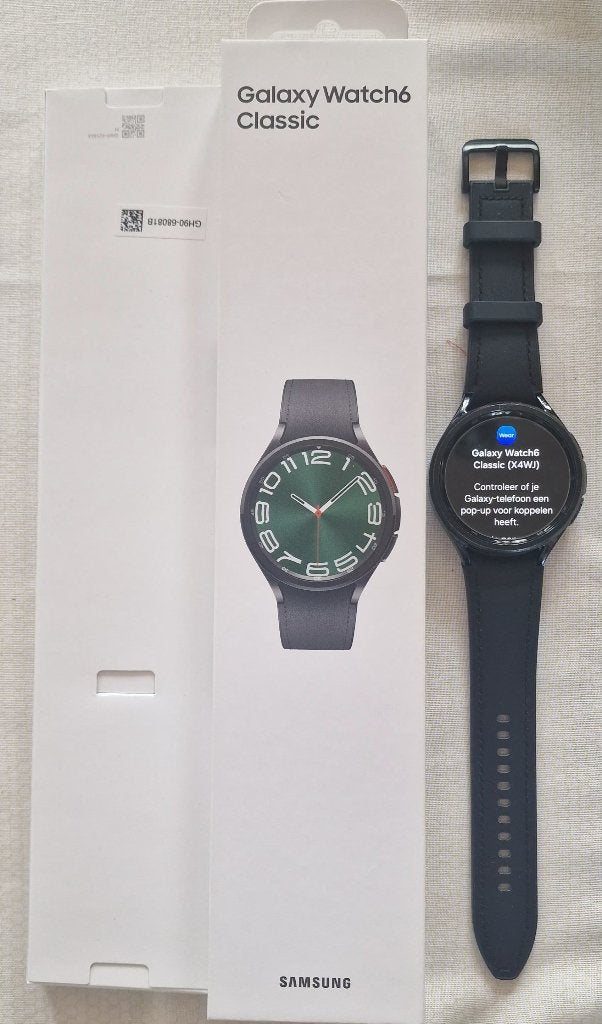 Samsung Galaxy Watch 6 Classic Lte, Zwart, Zo goed als nieuw, Waterdicht, Ophalen