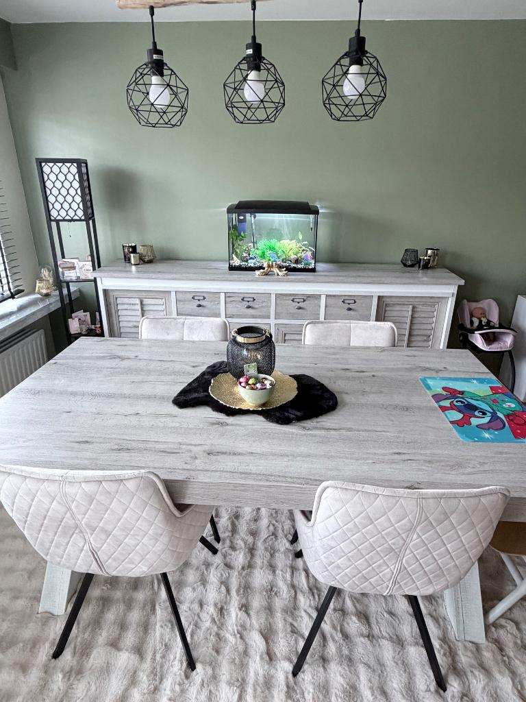 Eetkamer, Huis en Inrichting, Complete eetkamers, Gebruikt, 4 tot 6 stoelen, Ophalen
