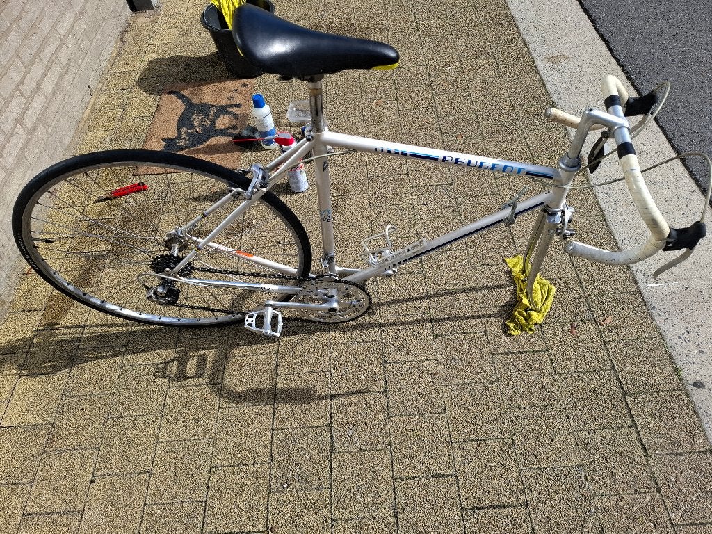 Vintage race koersfiets PEUGEOT Topstaat !, Fietsen en Brommers, Overige merken, 26 inch, Staal, Velgrem