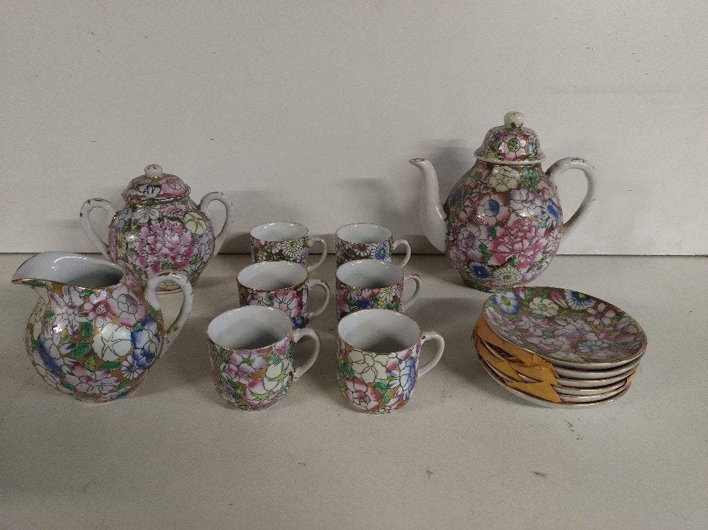 Prachtig Chinees theeservies in porselein, Antiek en Kunst, Ophalen of Verzenden