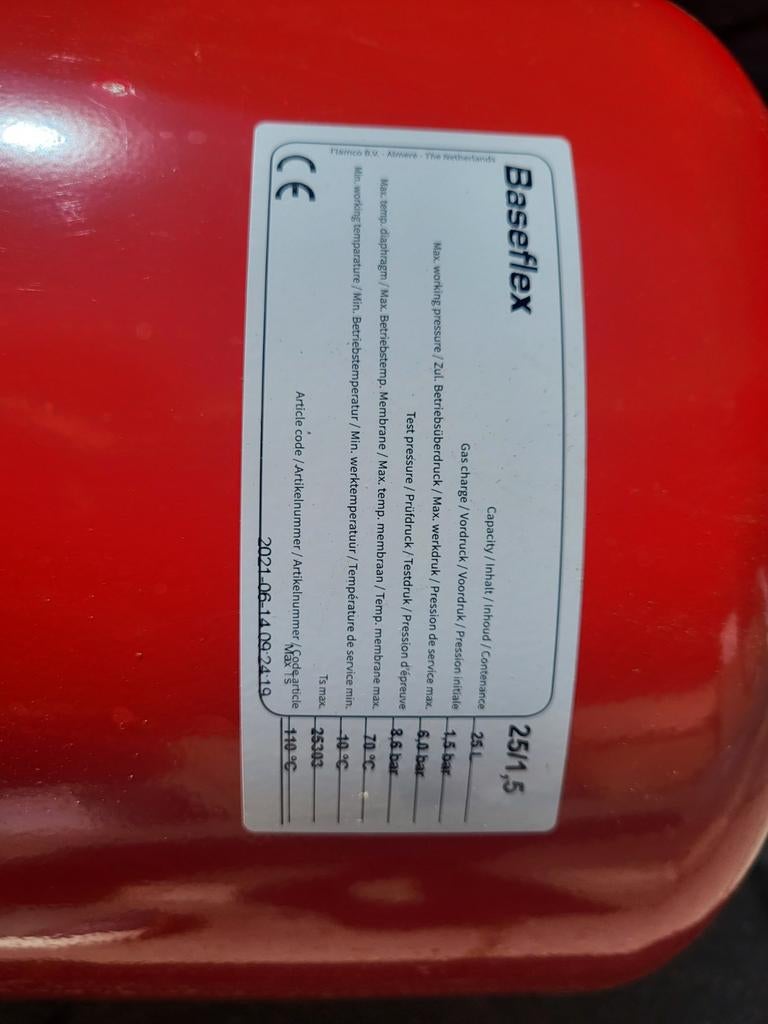 Expansievat 25l, Ophalen