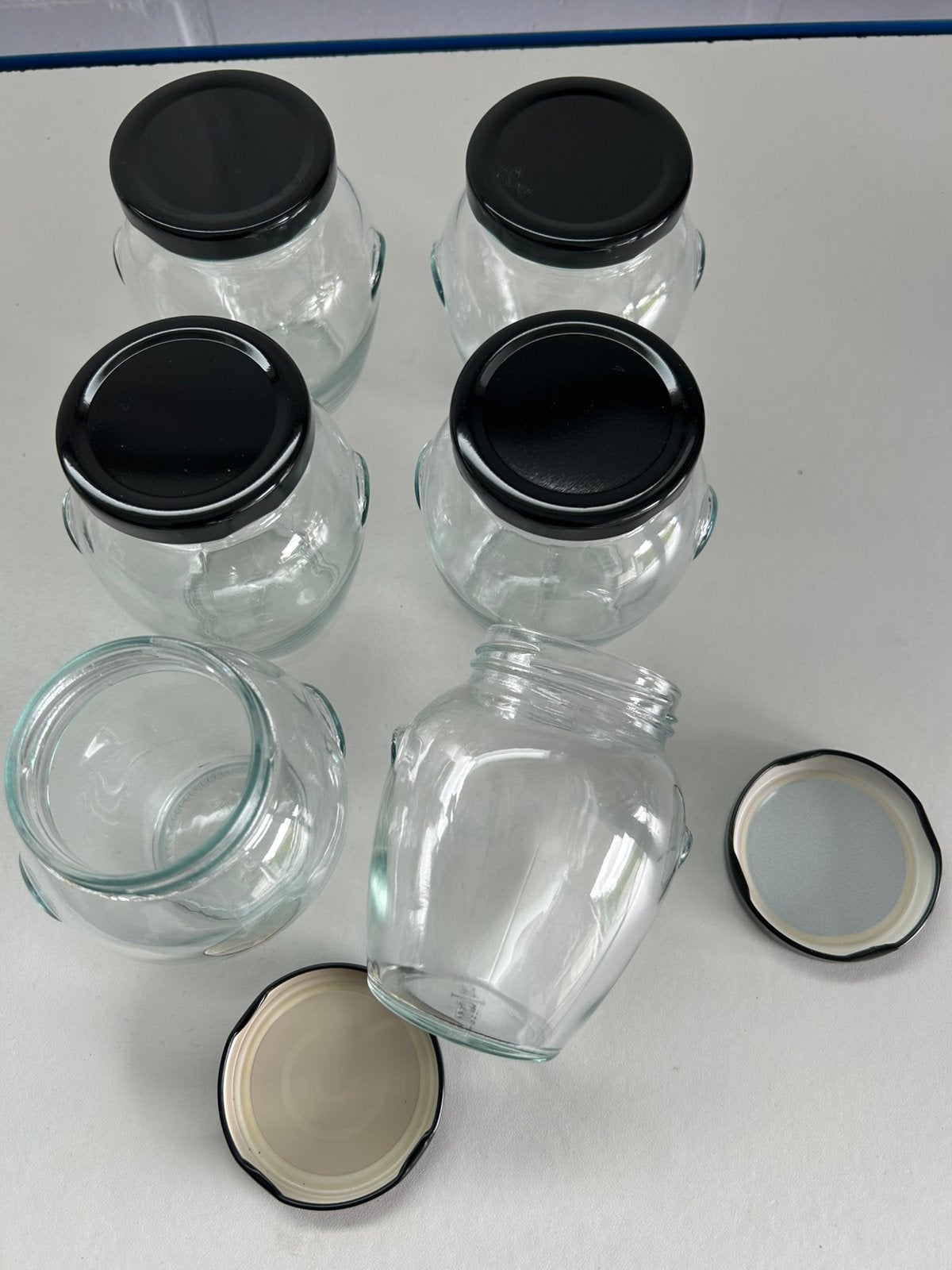 Bokalen, glazen potten met deksel 8 stuks, Ophalen of Verzenden, Nieuw, Glas, Overige typen