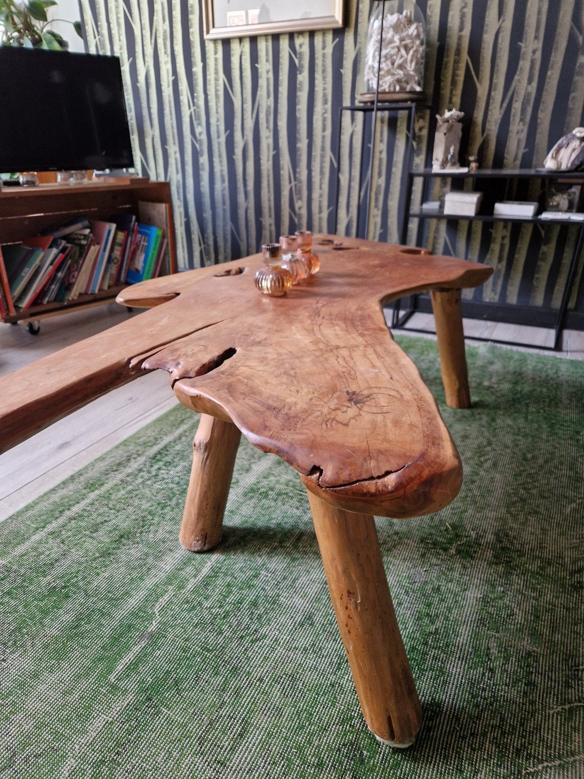 table basse en bois, Maison & Meubles, 150 à 200 cm, Enlèvement, 50 à 100 cm, Autres essences de bois
