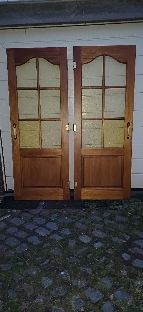 2 binnendeuren., Porte intérieure, Enlèvement, Bois, 200 à 215 cm
