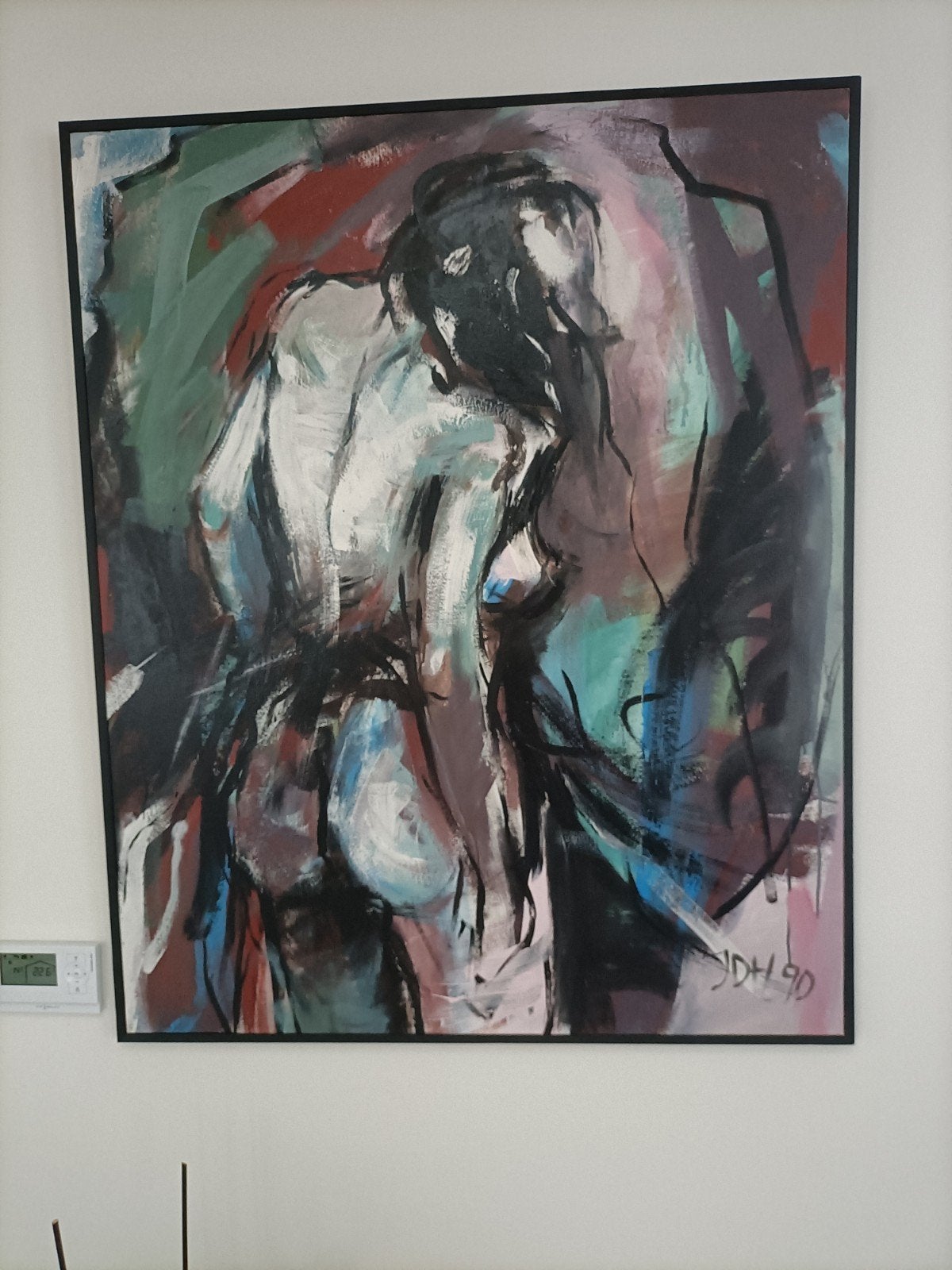 olieverf schilderij Joke den haese 1990, Antiek en Kunst, Ophalen, Olieverf