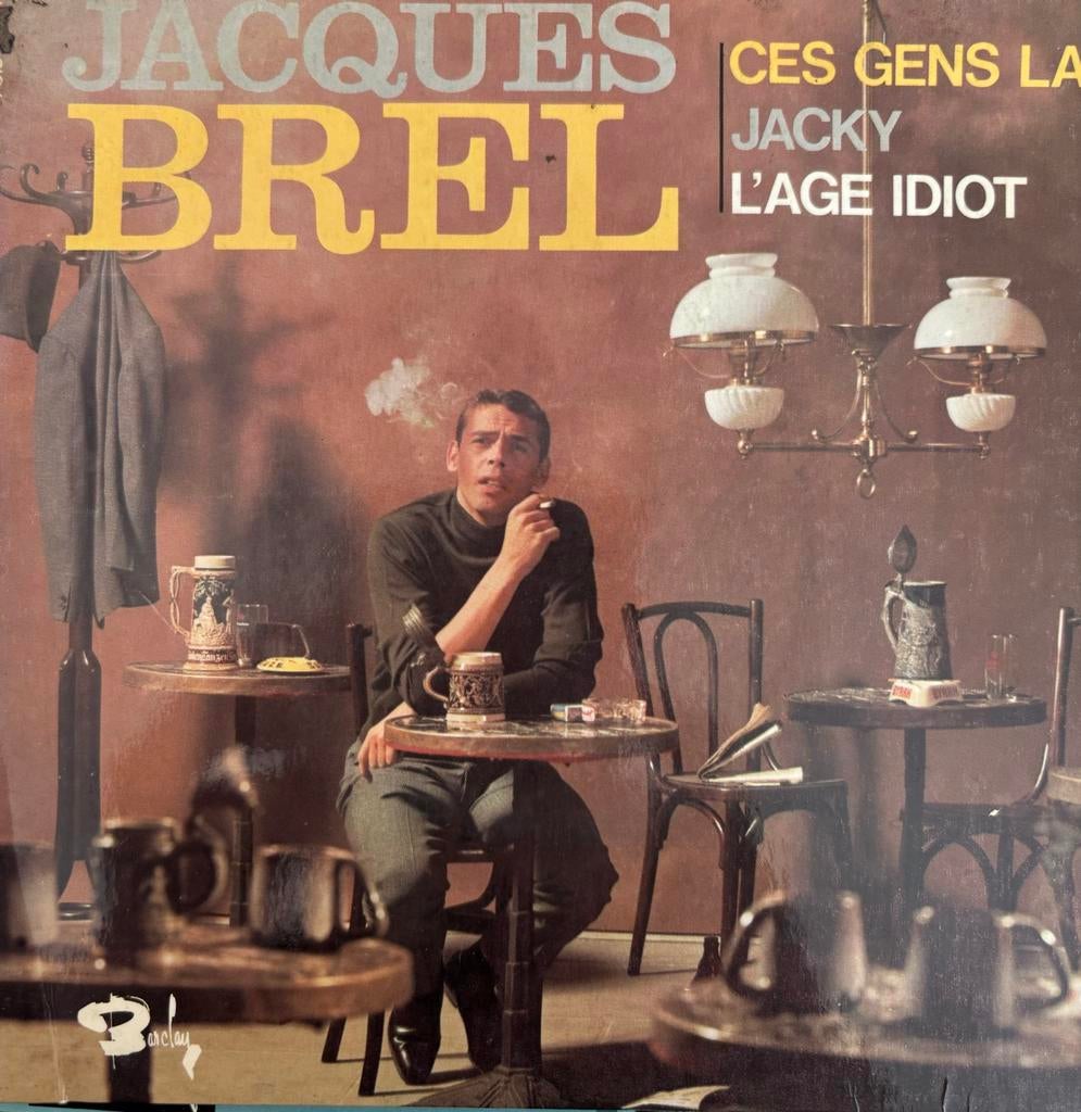 45T - Jacques Brel - Ces gens-la - jacky - L’age idiot, Ophalen of Verzenden, Zo goed als nieuw