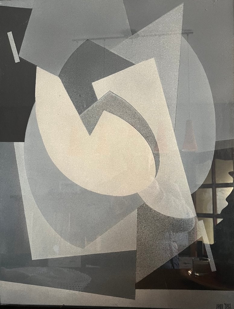 Jean RETS origineel geometrisch abstract schilderij, Antiek en Kunst, Ophalen
