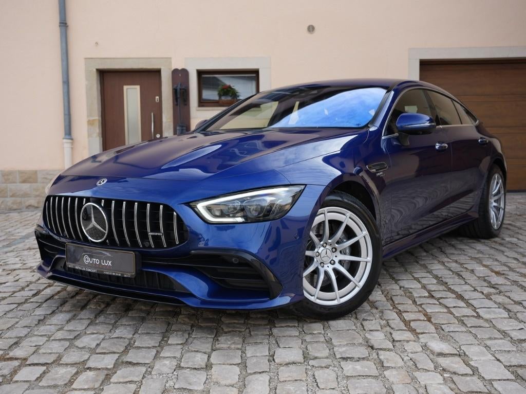 Mercedes-AMG GT 43 4MATIC+/DISTRONIC/HUD/Cam 360°/Burmester, Auto's, Automaat, Blauw, Leder, Bedrijf