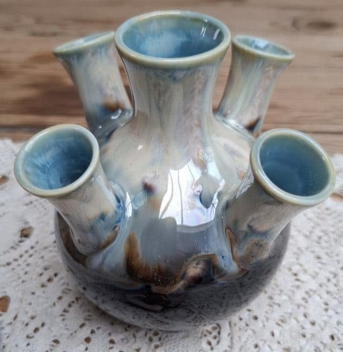 Klein vintage Frans tulpenvaasje, Gebruikt, -, -, Ophalen of Verzenden