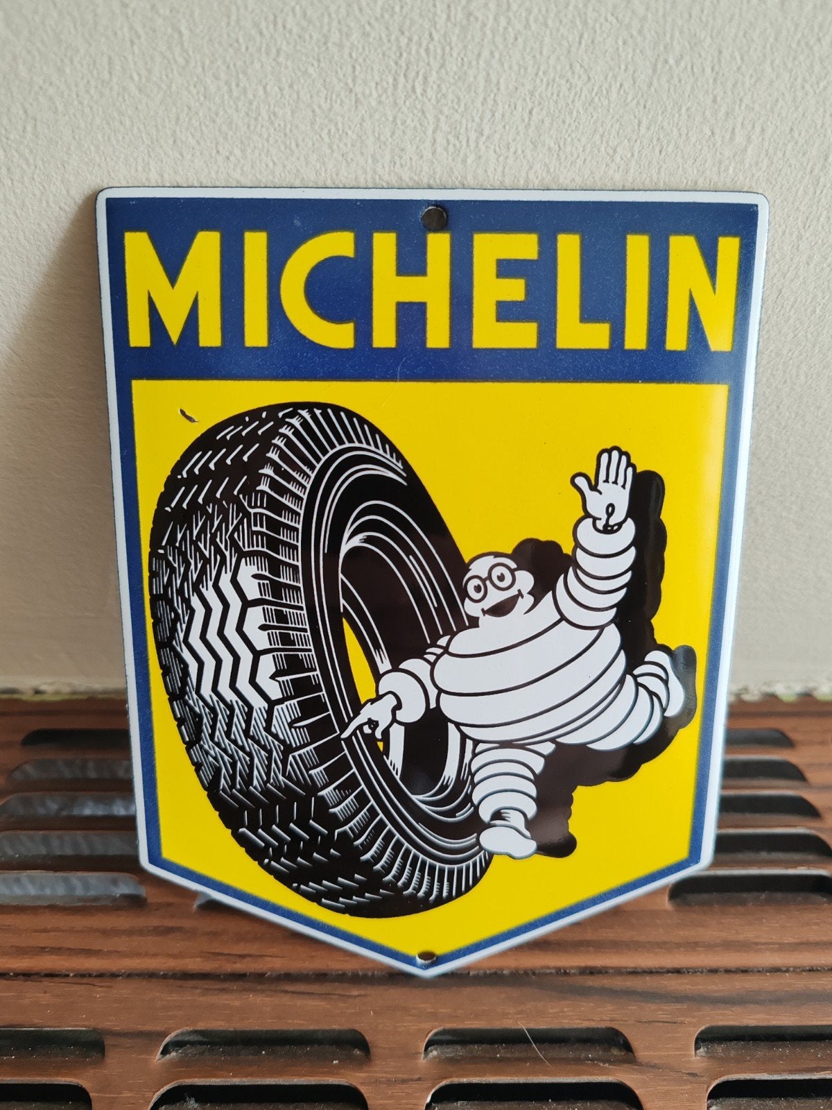 geëmailleerde Michelin-plaat, Ophalen of Verzenden, Zo goed als nieuw, Reclamebord