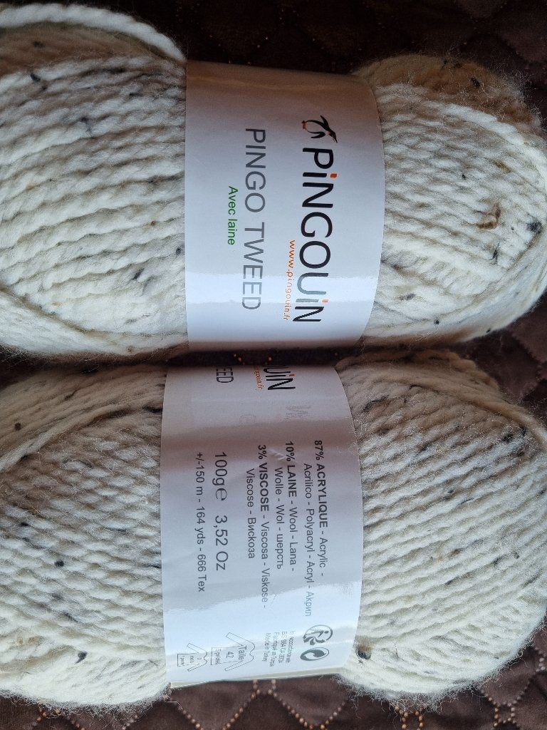 2 bollen Pinguïn Pingo tweed, Hobby en Vrije tijd, Ophalen of Verzenden, Nieuw, Breien of Haken, Wol of Garen