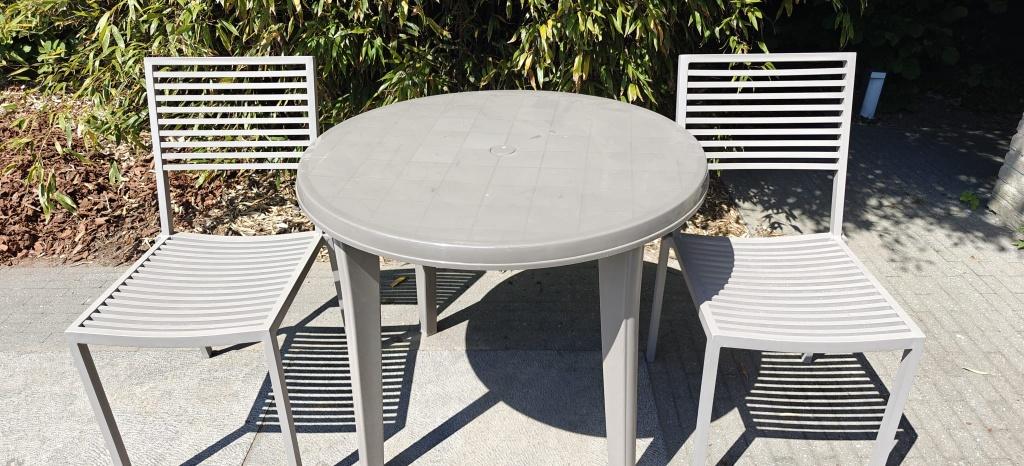 tuinset, Tuin en Terras, Kunststof, Bijzettafel, Zo goed als nieuw, Tuinset