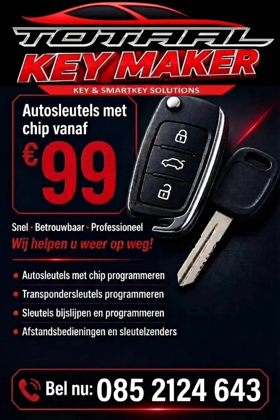 Wij maken autosleutel en keycard op locatie, Ophalen of Verzenden, Skoda