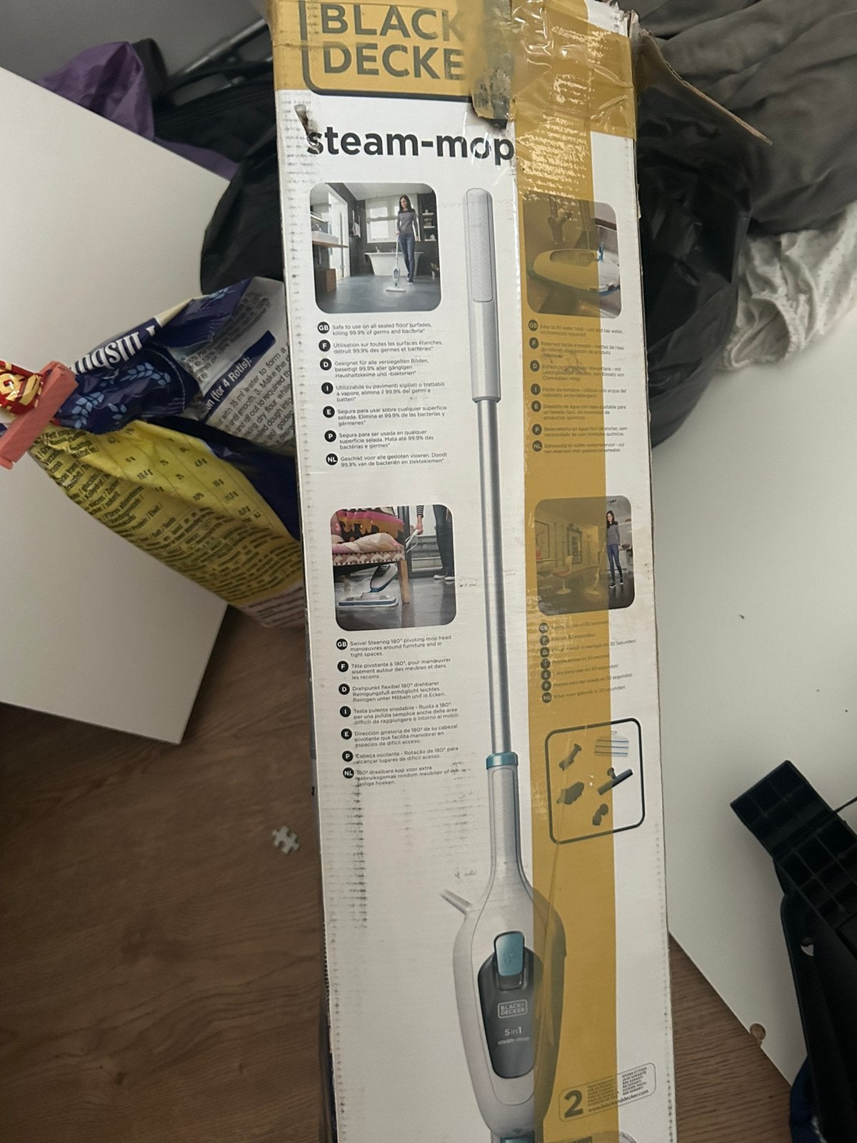 Black and decker stoommop, Ophalen of Verzenden, Gebruikt, Stoomreiniger