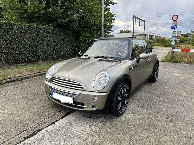 Mini Cooper Cabrio 1.6 benzine  Zeer Nette Staat - SIDEWALK, Auto's, Mini, 1600 cc, Beige, Leder, Euro 4