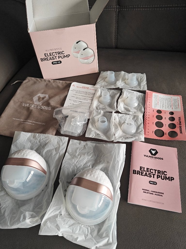 Vulpes goods pro V2 draadloze borstkolf, Ophalen, Zo goed als nieuw, Inclusief tas, Vulpes Goods