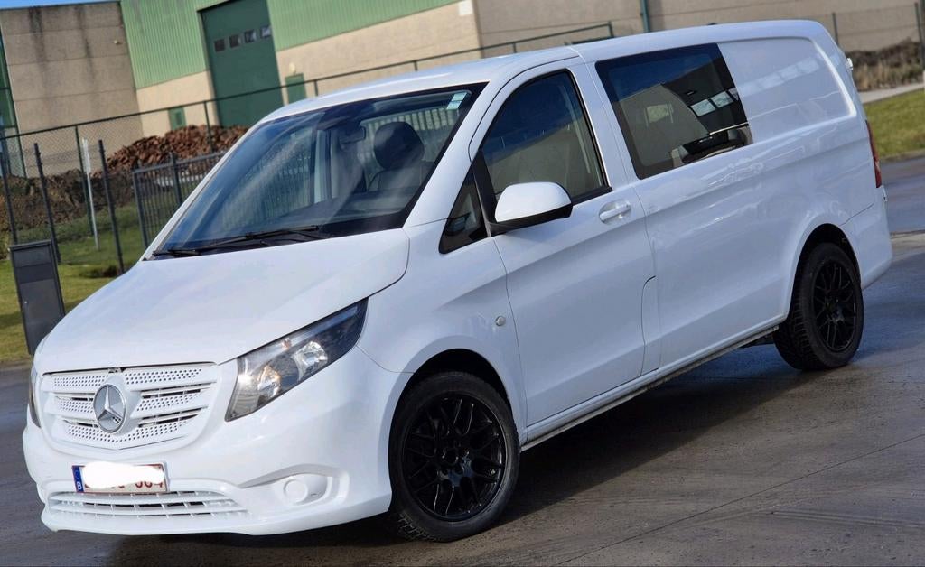 Mercedes vito doub cabine 5pls an2017.235mkm 1prop 13999€, Autos, Cuir, Euro 6, Boîte manuelle, Mercedes-Benz