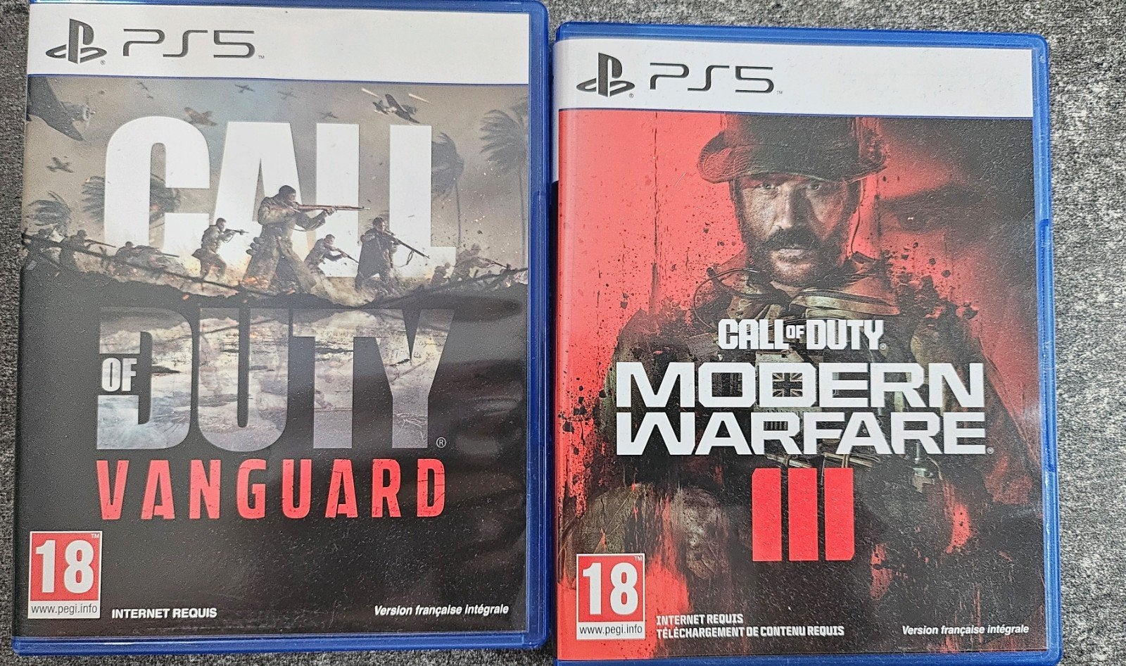 A vendre:Call of Duty: Vanguard et Modern Warfare 3 (ps5), Autres genres, À partir de 18 ans