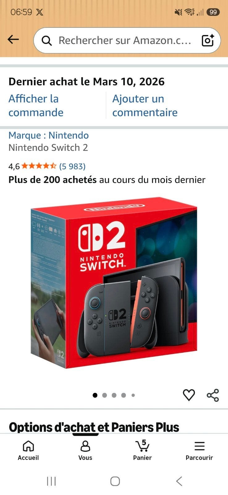 Switch 2, Enlèvement, Comme neuf