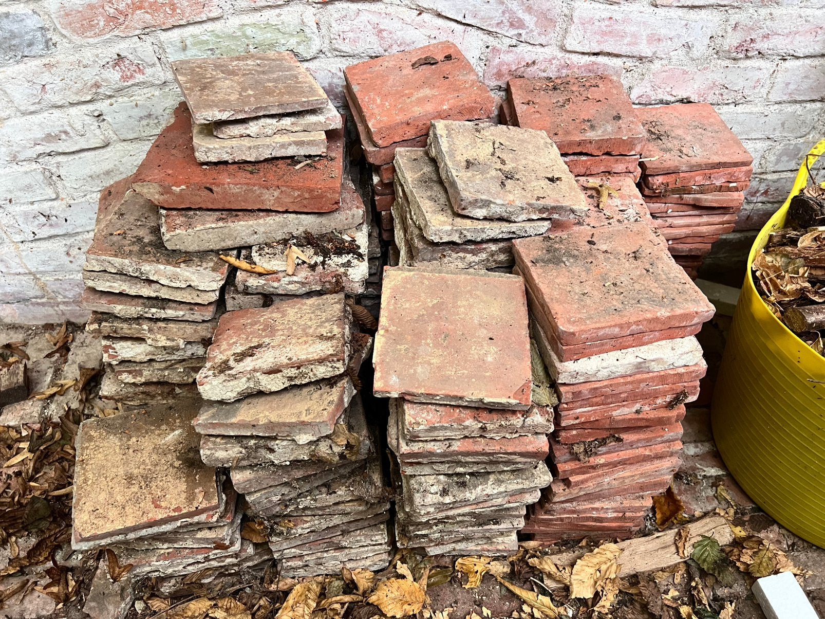 200tal terracotta tegels, Doe-het-zelf en Bouw, Ophalen, Gebruikt, Vloertegels