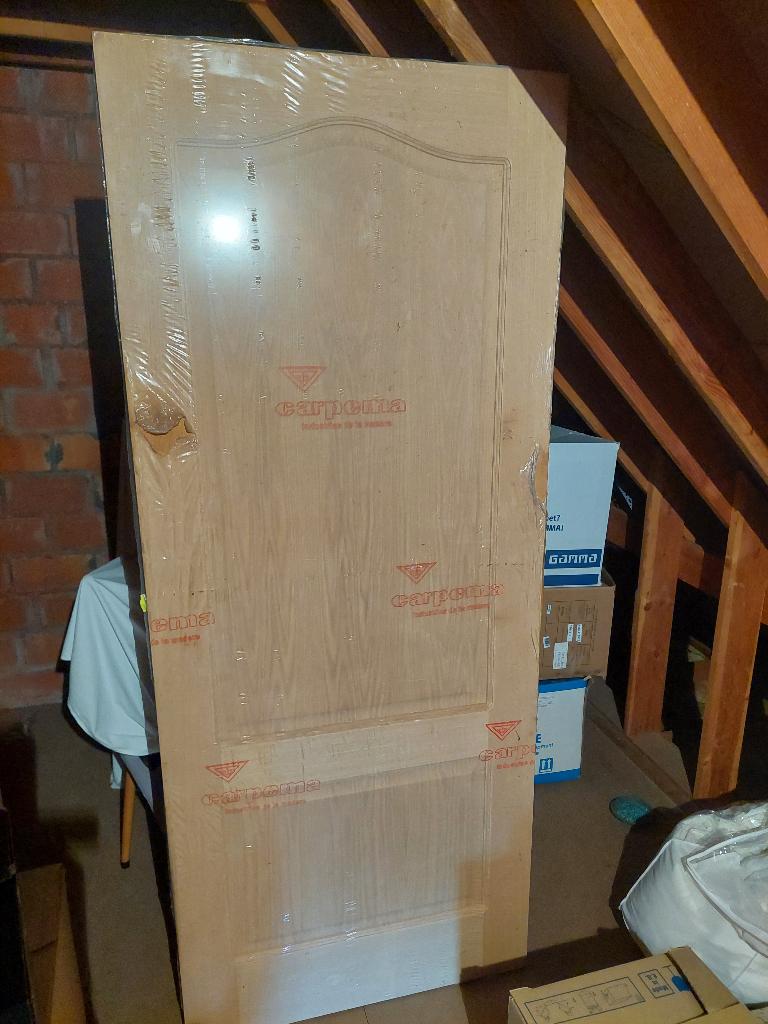 Nieuwe binnendeur eik, Doe-het-zelf en Bouw, Ophalen, 80 tot 100 cm, Binnendeur, Nieuw