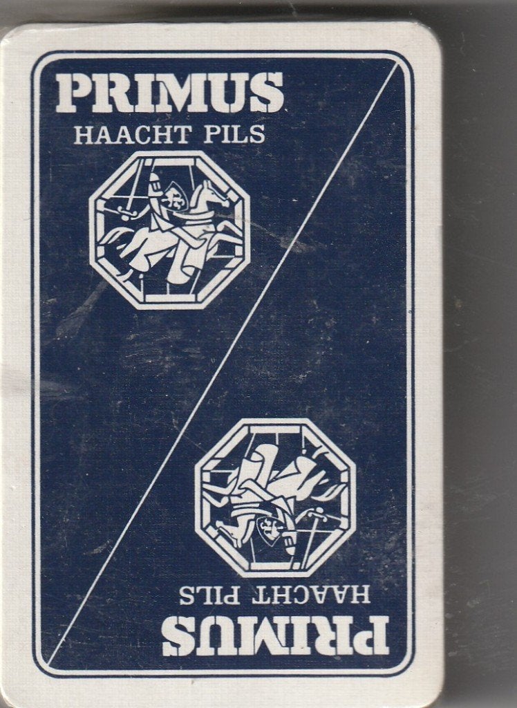 104 / BIER PRIMUS HAACHT PILS BLAUW WIT RIDDERS, Ophalen of Verzenden, Nieuw, Speelkaart(en)