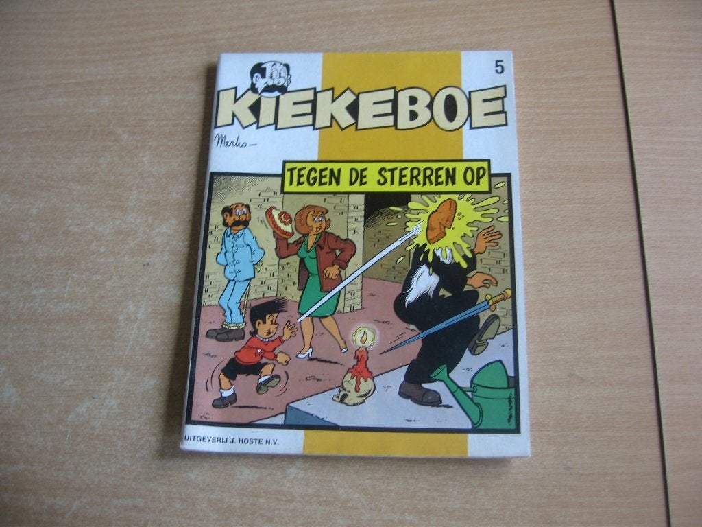 Kiekeboe 5 : Tegen de sterren op - 1e druk 1979 - ( 5a )., Gelezen, Eén stripboek, Merho, Ophalen of Verzenden