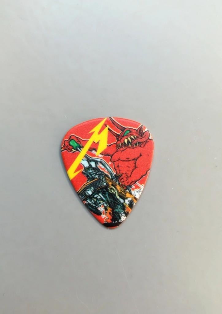 Authentiek Metallica M72 tour plectrum, Enlèvement