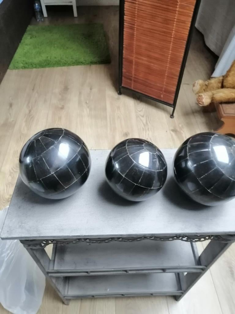 boules en bois ancienne deco, Antiquités & Art, Enlèvement