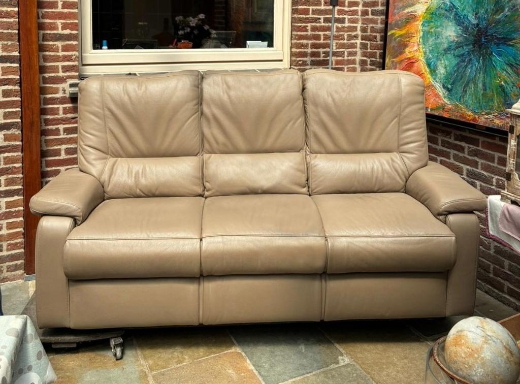 Zetel, Huis en Inrichting, Fauteuils, Ophalen, Zo goed als nieuw, Modern, Leer