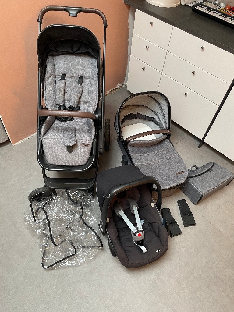 Complete 3-in-1 kinderwagen, Gebruikt, Met autostoeltje, Ophalen, Kinderwagen