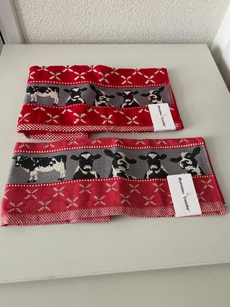 Keukentextielsets Koeien Bunzlau Castle, Katoen, Overige kleuren, Overige typen, Nieuw