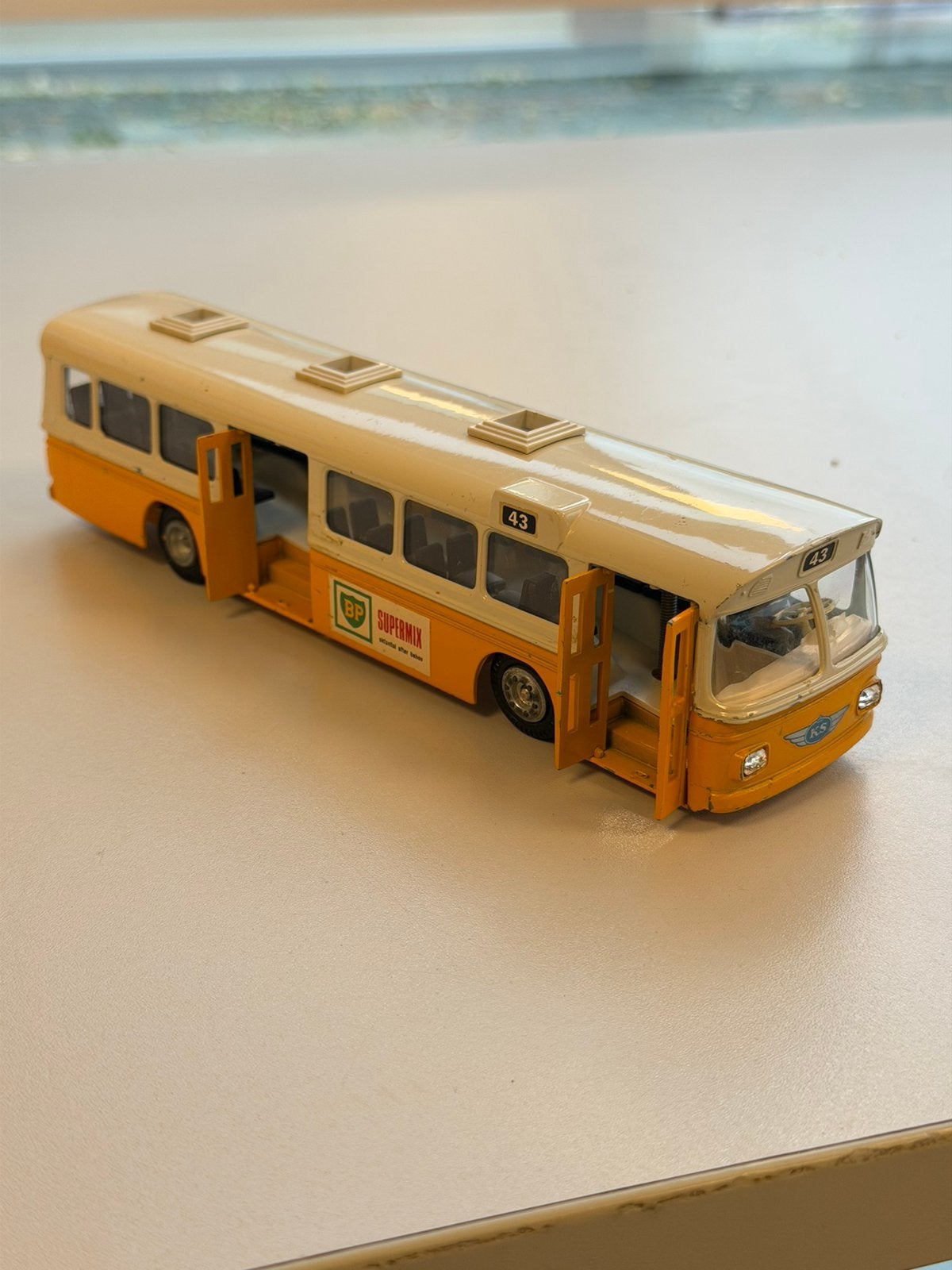 Vintage Tekno 851 Scania CR-76 KS Bus BP Jolly Cola 1:43, Ophalen of Verzenden, Zo goed als nieuw, Bus of Vrachtwagen