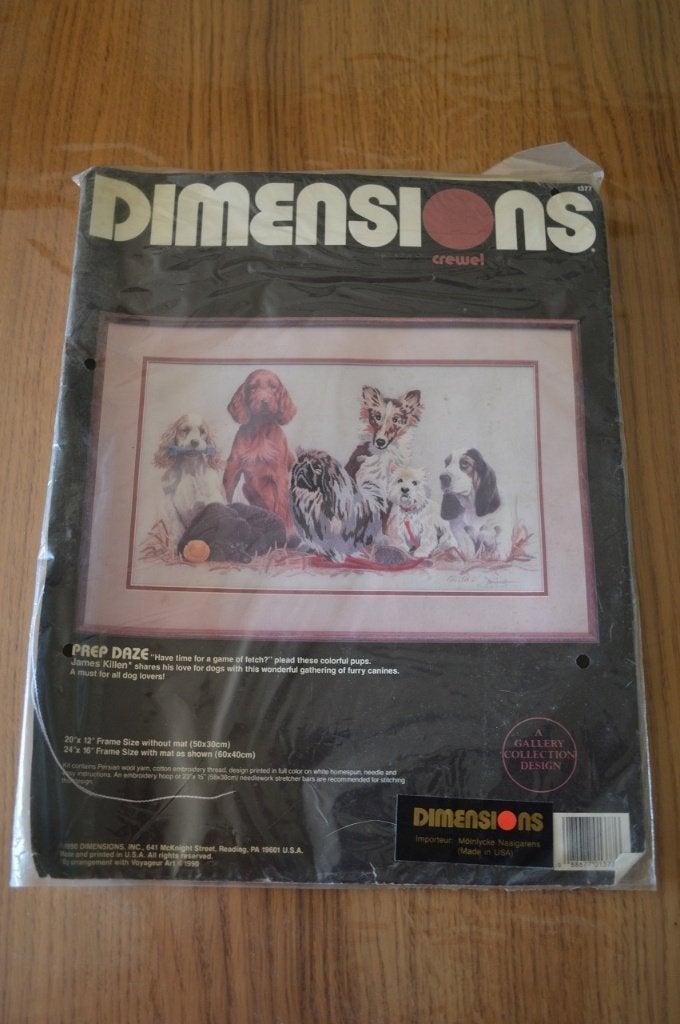 Dimensions honden 50 x 30 cm compleet pakket, Hobby & Loisirs créatifs, Enlèvement ou Envoi, Neuf, Broderies à la main, Set à broder