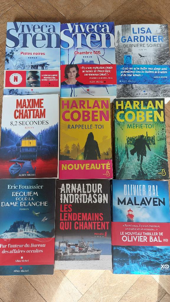 9 livres policiers récents grand format, Boeken, Detectives, Zo goed als nieuw, Ophalen of Verzenden