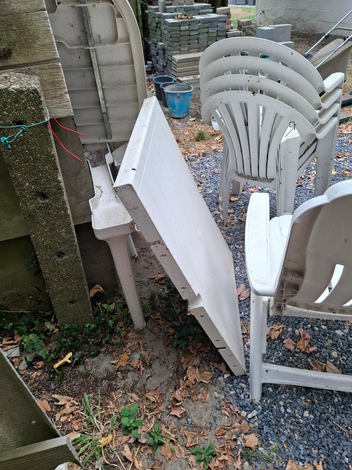 gratis tuinset, Tuin en Terras, Tuinstoelen, Ophalen, Gebruikt, Kunststof, Stapelbaar