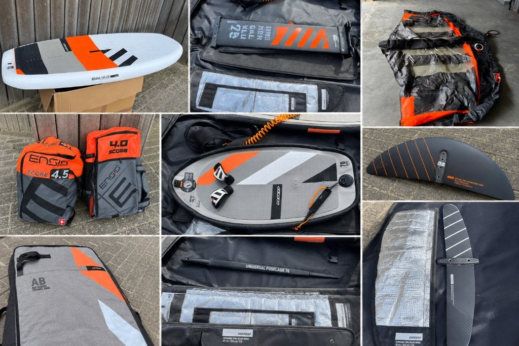 Wingfoilset RRD Wing 4 en 4,5  2 wingborden foil en boardbag, Ophalen, Zo goed als nieuw, Wingsurfset