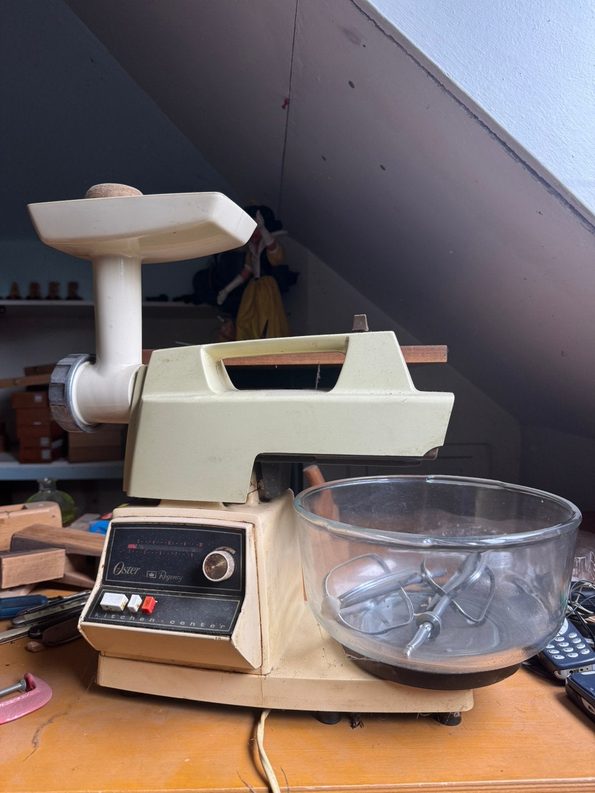 ROBOT DE CUISINE VINTAGE OSTER REGENCY KITCHEN CENTER ‍, Electroménager, 3 à 4 litres, Enlèvement, Utilisé, 3 vitesses ou plus