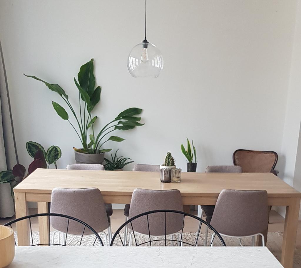 Eettafel 6-8 personen, Huis en Inrichting, Ophalen, Gebruikt, Eikenhout, 200 cm of meer