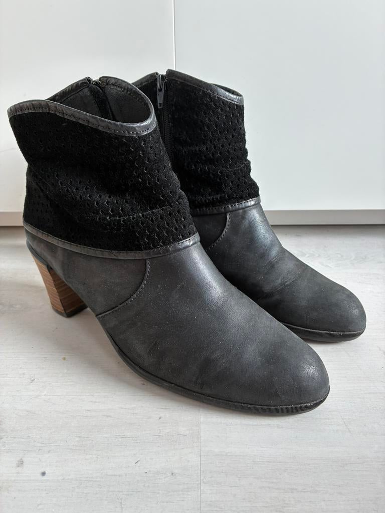 Wolky leren enkellaarsjes maat 42, Kleding | Dames, Schoenen, Zwart, Lage of Enkellaarzen, Ophalen of Verzenden, Gedragen