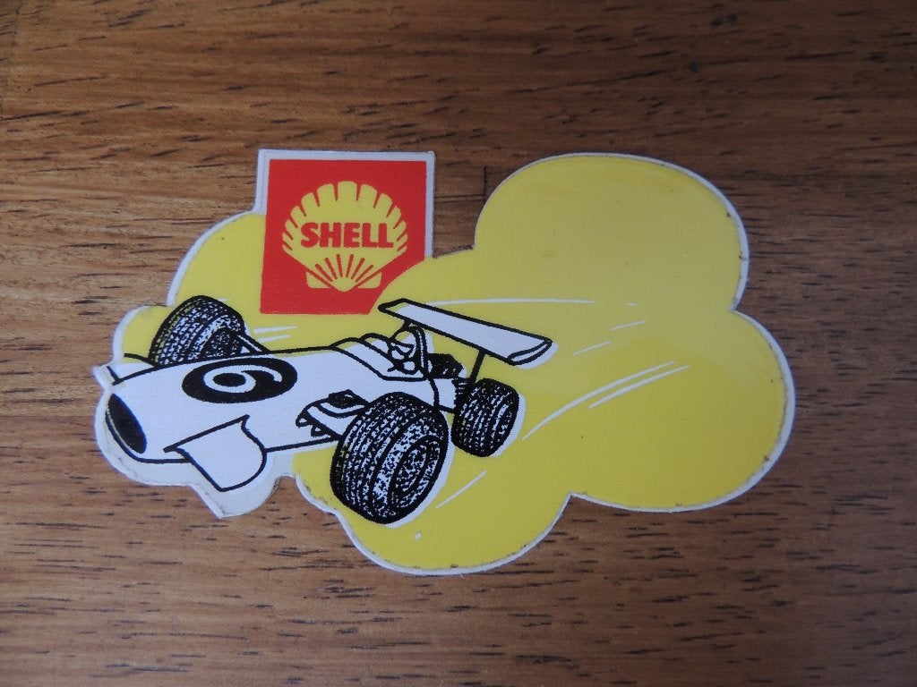 shell oil sticker retro, Verzamelen, Ophalen of Verzenden, Zo goed als nieuw