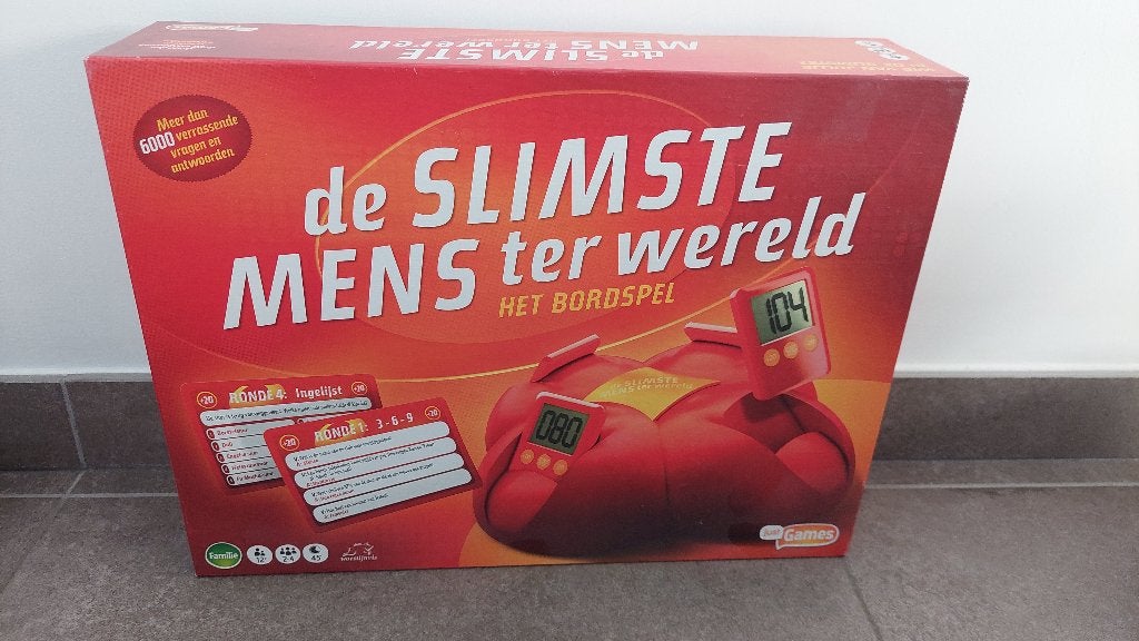 De Slimste Mens ter Wereld Bordspel, Hobby en Vrije tijd, Een of twee spelers, Ophalen, Gebruikt, Overig
