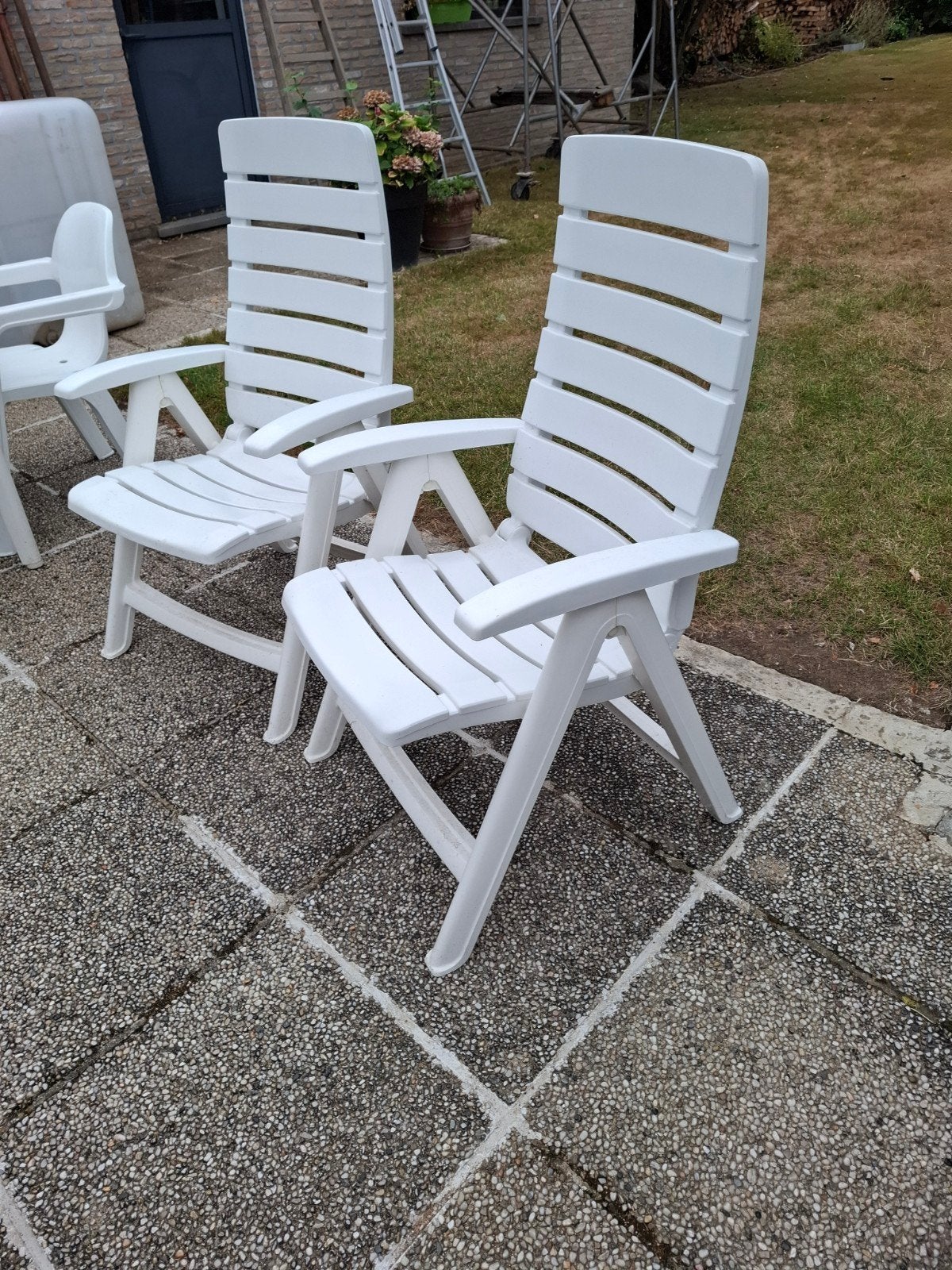 2 zo goed als nieuwe verstelbare tuinstoelen Hartman, Ophalen, Zo goed als nieuw, Kunststof, Verstelbaar