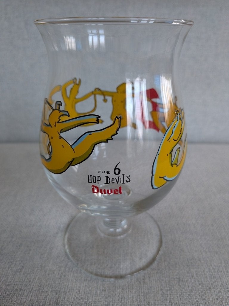 Duvel 666-bierglas The 6 Hop Devils-glas, Ophalen of Verzenden, Glas of Glazen, Duvel